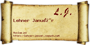 Lehner Január névjegykártya